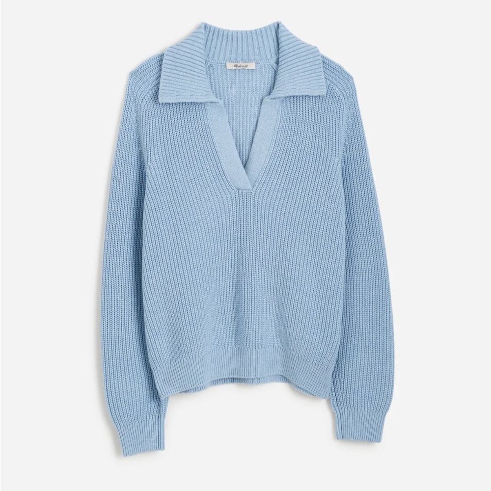 Madewell Shaker-Stitch Johnny Collar Sweater (XXS) NWT